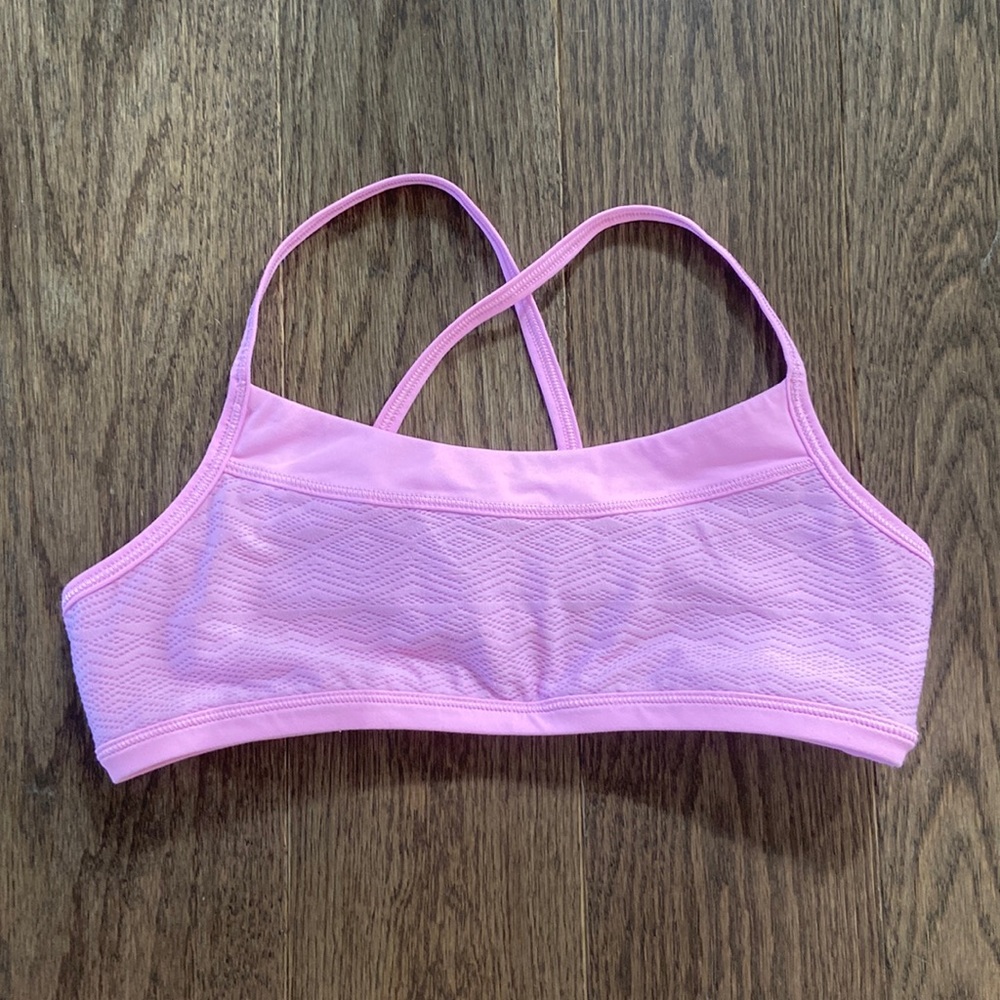 Ivivva Girls Size 10 Pink Crop Top/Sports Bra